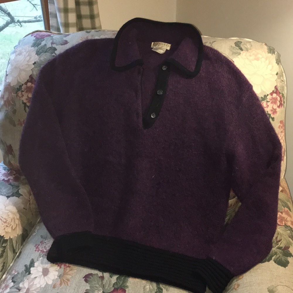 Vintage Gucci purple wool sweater